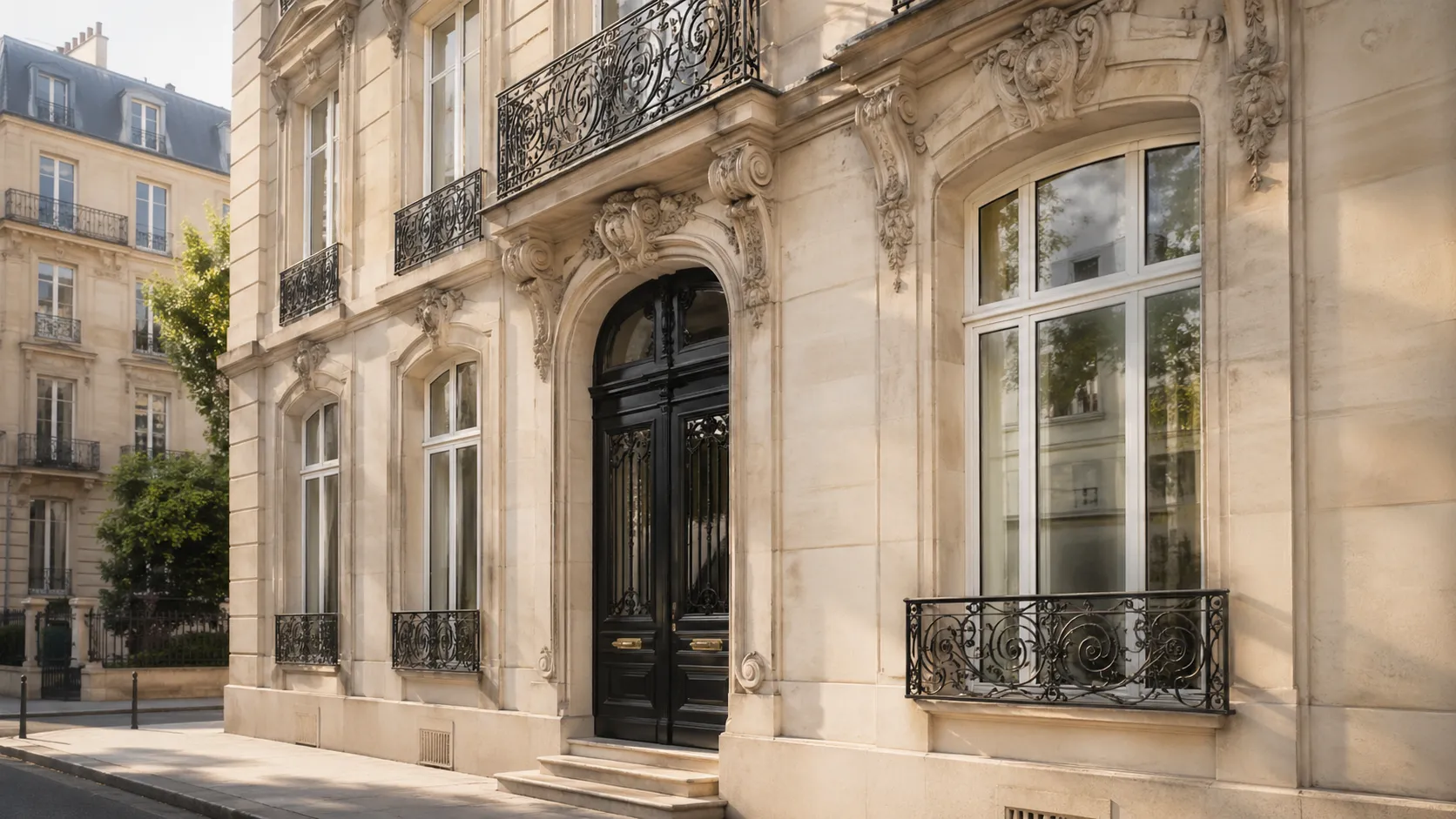Siège et expertise française Façade Haussmannienne, symbole de l'ancrage institutionnel et de la pérennité du cabinet Attraction Finances