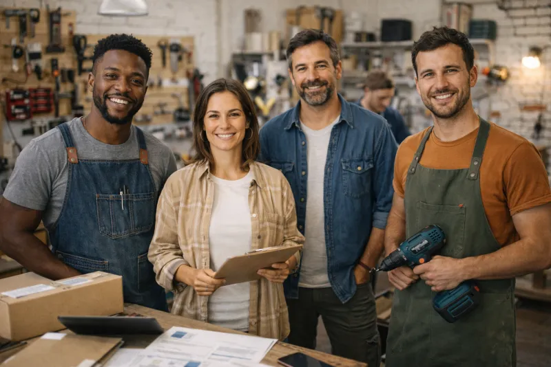 Petite équipe TPE au travail - mutuelle santé collective moins de 10 salariés