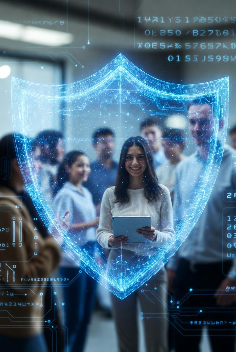 [Image d'un salarié protégé par une mutuelle]