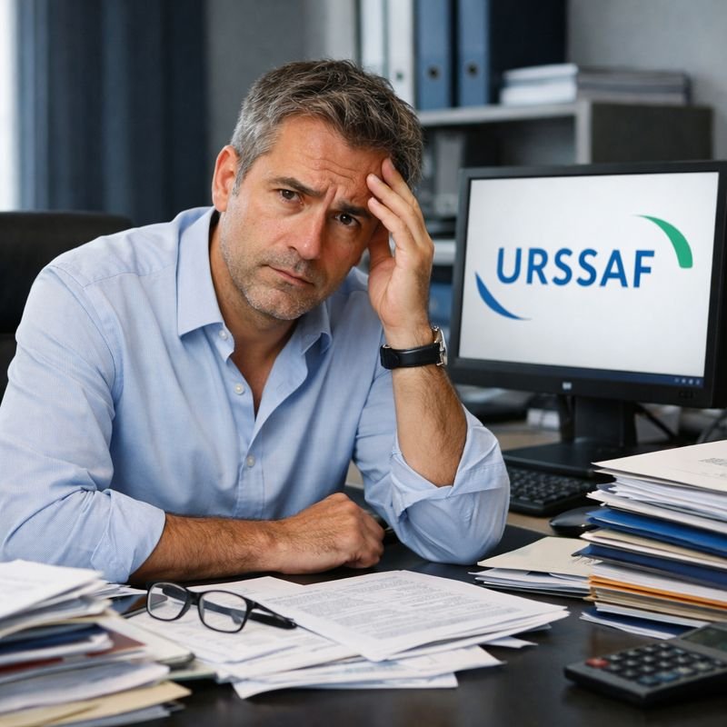 Dirigeant TPE vérifiant la conformité de sa DUE mutuelle entreprise pour éviter un redressement URSSAF